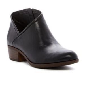 Lucky Brand Black Leather Cutout Booties